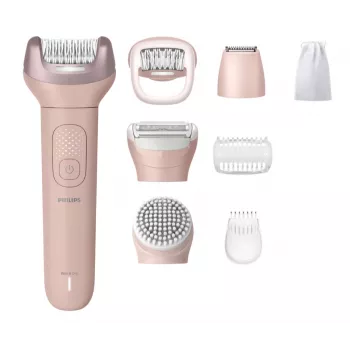 Epilator Philips Series 9000 BRE719/00 — bezprzewodowy, na mokro i sucho, 32 pęsety, 2 prędkości, różowy