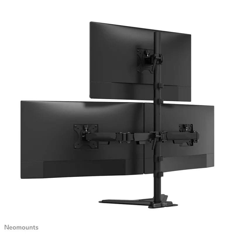Neomounts DS45-600BL2-1 Potrójny stojak na monitory 10-32 cale