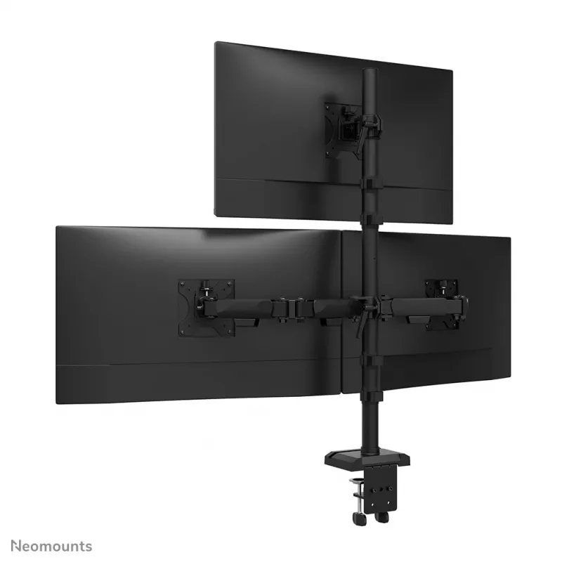 Neomounts DS60-600BL2-1 Potrójny uchwyt do monitora 10-32 cale, zacisk/przelotka, 9 kg, 25,4 cm (10 cali), 81,3 cm (32 cale), 100 x 100 mm, czarny