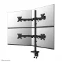 Poczwórne ramię do monitorów Neomounts DS60-600BL2-2 do ekranów 10–32 cale, VESA 75x75–100x100, maks. obciążenie 8 kg, obejma/przepust, czarny
