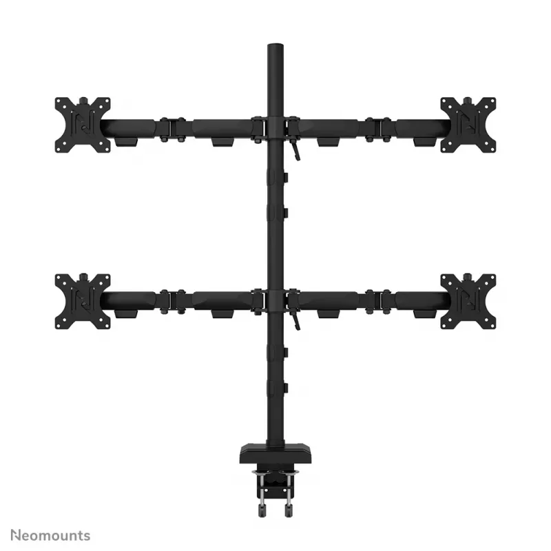 Poczwórne ramię do monitorów Neomounts DS60-600BL2-2 do ekranów 10–32 cale, VESA 75x75–100x100, maks. obciążenie 8 kg, obejma/przepust, czarny