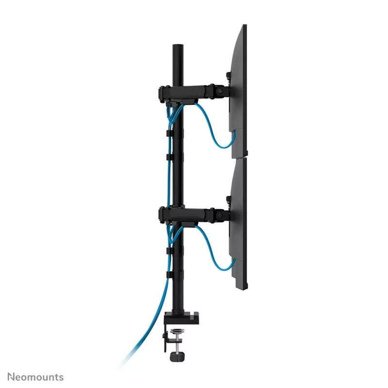 Poczwórne ramię do monitorów Neomounts DS60-600BL2-2 do ekranów 10–32 cale, VESA 75x75–100x100, maks. obciążenie 8 kg, obejma/przepust, czarny