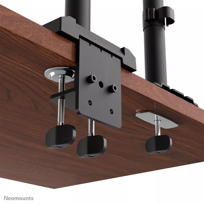 Poczwórne ramię do monitorów Neomounts DS60-600BL2-2 do ekranów 10–32 cale, VESA 75x75–100x100, maks. obciążenie 8 kg, obejma/przepust, czarny