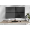 Poczwórne ramię do monitorów Neomounts DS60-600BL2-2 do ekranów 10–32 cale, VESA 75x75–100x100, maks. obciążenie 8 kg, obejma/przepust, czarny