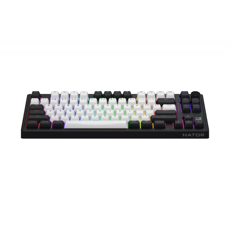 Klawiatura bezprzewodowa HATOR Skyfall 80 MAG ULTIMA 8K do gier USB + RF Wireless + Bluetooth QWERTY US English Czarna, Biała