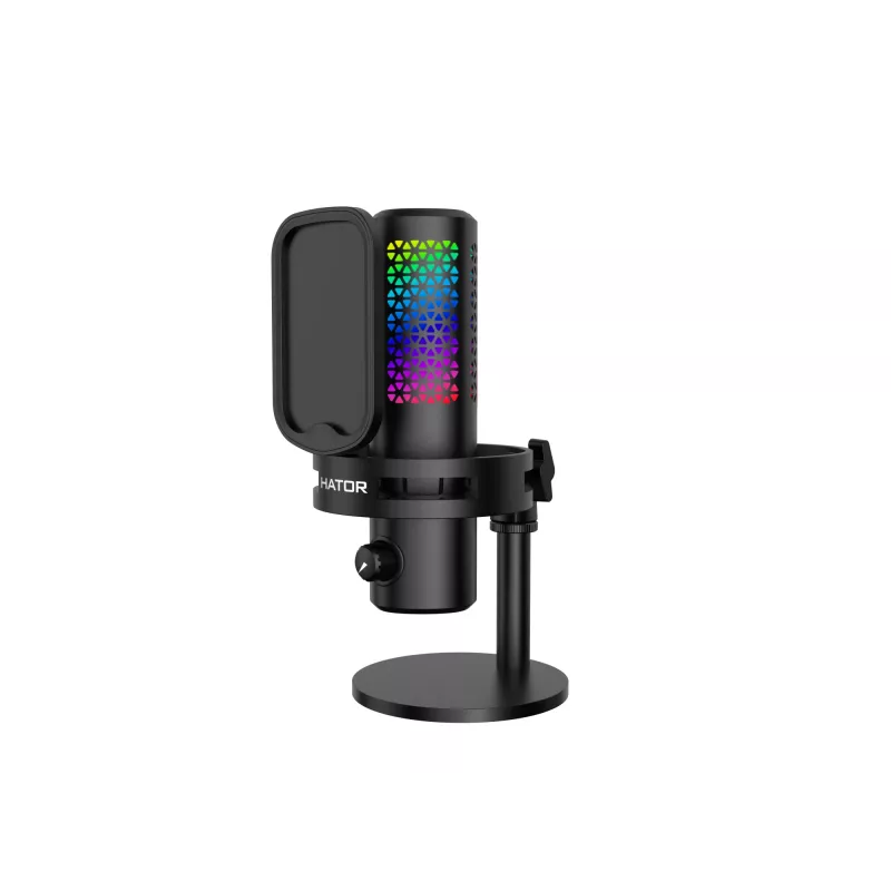 HATOR Dreamcast X, czarny, mikrofon podcastowy, -32 dB, 20 - 16000 Hz, 16 bit, 96 kHz, 70 dB