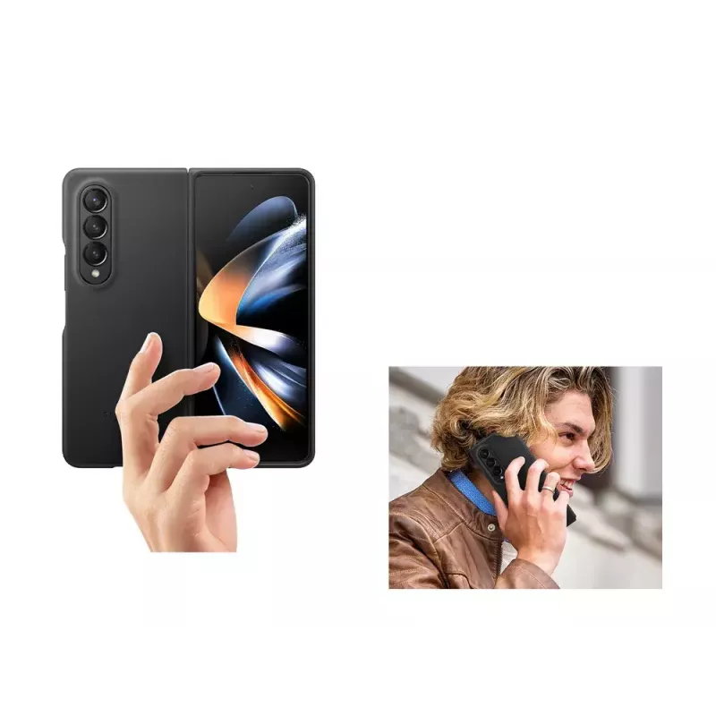 Etui na telefon komórkowy osłona Samsung Galaxy Z Fold4 EF-VF936LBEGWW Skórzane Czarny