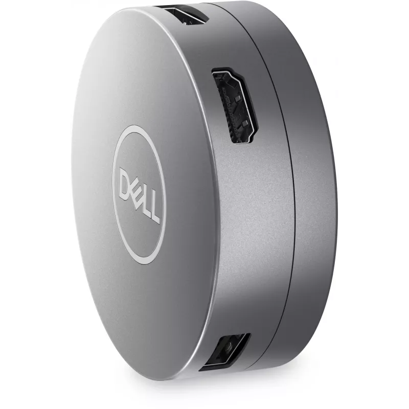 DELL 6-w-1 adapter wieloportowy USB-C - DA305, przewodowy, USB 3.2 Gen 2 (3.1 Gen 2) Type-C, 10,100,1000 Mbit/s, srebrny, 3840 x 2160 pikseli, Dell