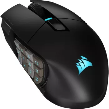 Corsair SCIMITAR ELITE WIRELESS mysz Gamingowa Praworęczna RF Wireless + Bluetooth + USB Typu C Optyczna 26000 DPI