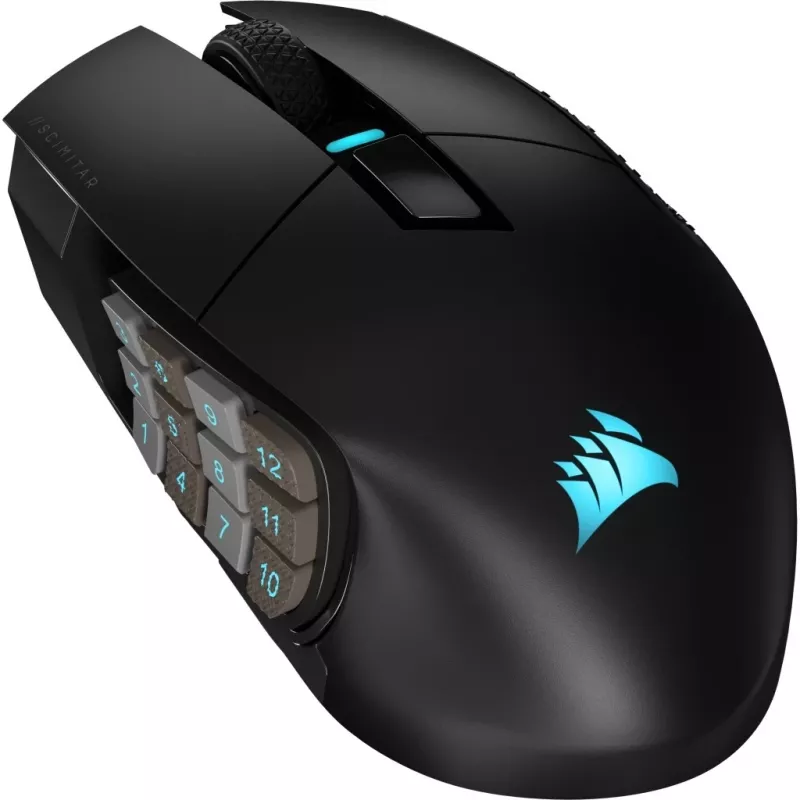 Corsair SCIMITAR ELITE WIRELESS mysz Gamingowa Praworęczna RF Wireless + Bluetooth + USB Typu C Optyczna 26000 DPI