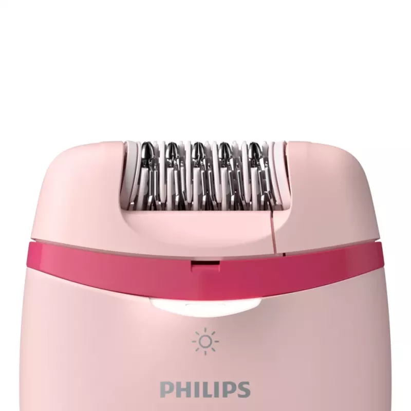 Philips Satinelle Essential BRE285/00 depilator przewodowy, biało-różowy