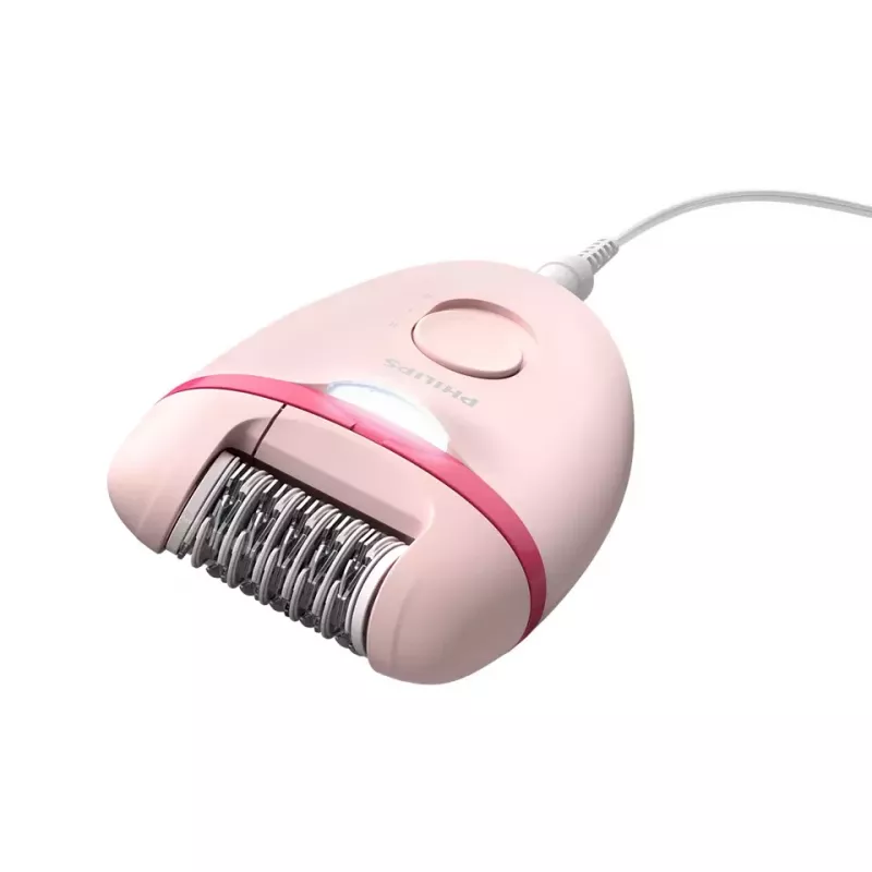 Philips Satinelle Essential BRE285/00 depilator przewodowy, biało-różowy