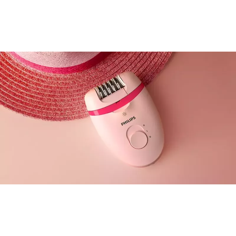 Philips Satinelle Essential BRE285/00 depilator przewodowy, biało-różowy