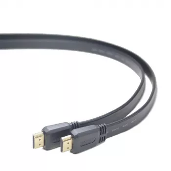 Kabel HDMI-HDMI v2.0 3D TV High Speed Ethernet 1,8 m płaski (pozłacane końcówki)
