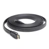 Kabel HDMI-HDMI v2.0 3D TV High Speed Ethernet 1,8 m płaski (pozłacane końcówki)