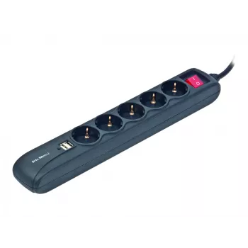 Przedłużacz sieciowy 1,5 m / 5 gniazd + 2 USB SPG5-U2-5 Gembird