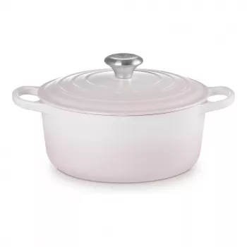 Le Creuset Signature Cast Iron Round Casserole 24cm shell pink