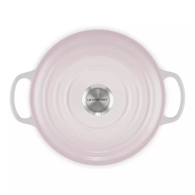 Le Creuset Signature Cast Iron Round Casserole 24cm shell pink