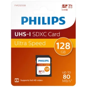 Karta pamięci Philips 128 GB SDXC UHS-I FM12SD55B/00