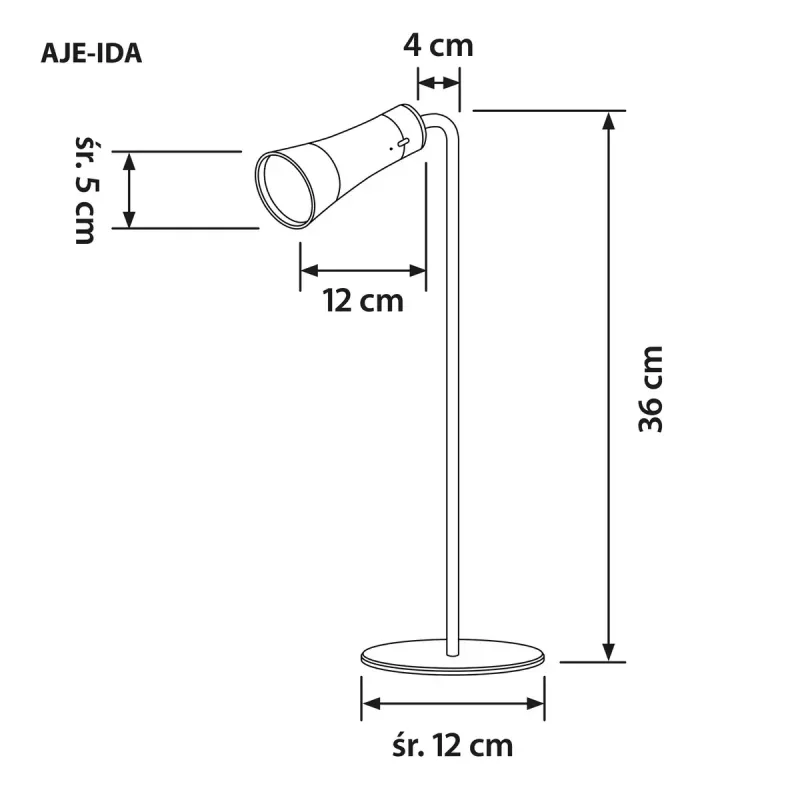 Activejet AJE-IDA 4IN1 lampa wielofunkcyjna, czarna