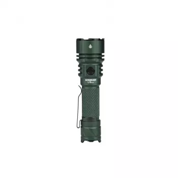 Latarka ręczna AceBeam L16 2.0 zielony — akumulatorowa 21700 Li‑Ion, 5000 mAh, do 2100 lm, IP68, 7 poziomów jasności
