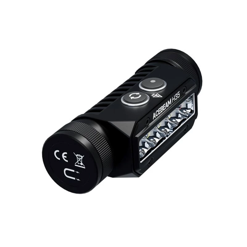 Opaska czołowa AceBeam H35 — latarka czołowa LED, maks. 2600 lm, zasięg 170 m, IP68, akumulator 18650 3800 mAh, czas pracy do 216 h