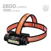 Opaska czołowa AceBeam H35 — latarka czołowa LED, maks. 2600 lm, zasięg 170 m, IP68, akumulator 18650 3800 mAh, czas pracy do 216 h