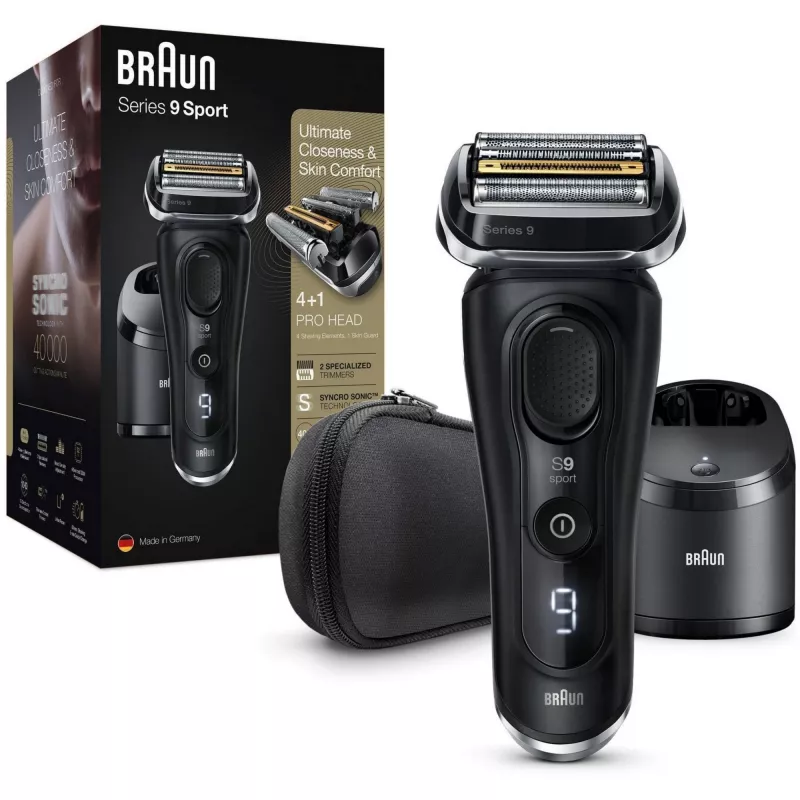 Golarka foliowa Braun Series 9 9352cc Sport z trymerem, czarno-szara