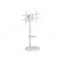 Podstawa podłogowa TECHLY z półką na kółkach do telewizorów LCD/LED/Plazma 37-86 cali Biała