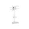 Podstawa podłogowa TECHLY z półką na kółkach do telewizorów LCD/LED/Plazma 37-86 cali Biała