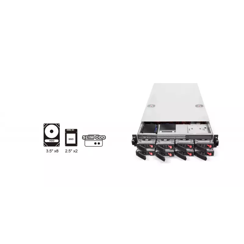 Obudowa HDD Silverstone RM22-308 2,5/3,5 cala 10 napędów Czarny Biały