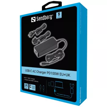 Sandberg 135-82 Ładowarka sieciowa USB-C PD100W EU+UK