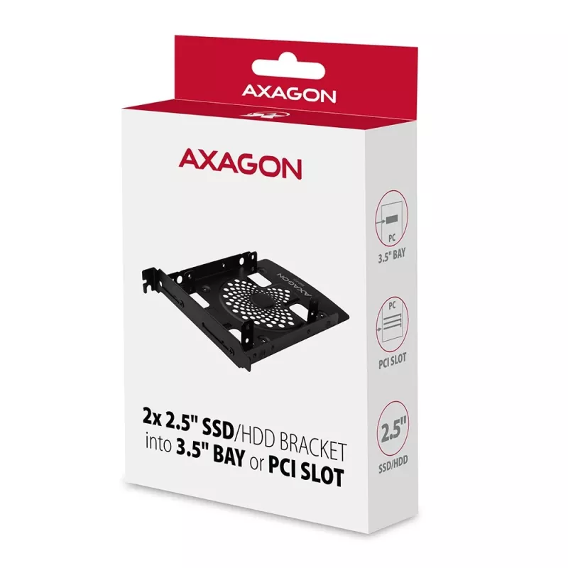 AXAGON RHD-P25 metalowa ramka 2x 2.5 na 3.5/PCI