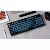 V5 Max, klawiatura gamingowa czarno-niebiesko-szara, układ DE, Gateron Jupiter Banana, Hot-Swap, RGB