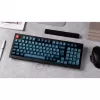 V5 Max, klawiatura gamingowa czarno-niebiesko-szara, układ DE, Gateron Jupiter Banana, Hot-Swap, RGB