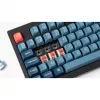 V5 Max, klawiatura gamingowa czarno-niebiesko-szara, układ DE, Gateron Jupiter Banana, Hot-Swap, RGB