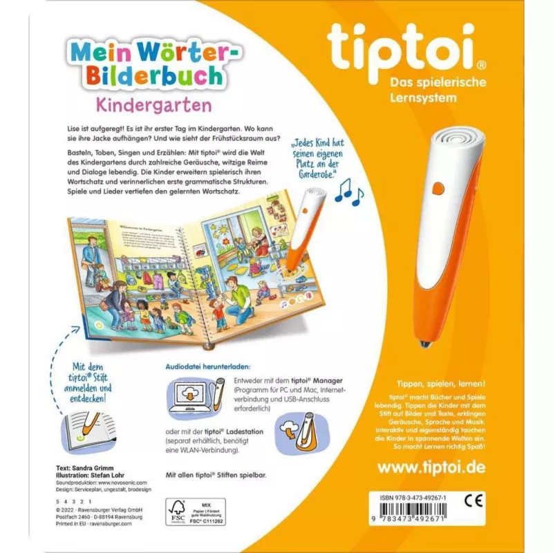 tiptoi Moja książka z obrazkami i słowami: Przedszkole, książka edukacyjna