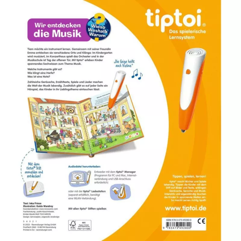 tiptoi Dlaczego? Jak? Po co? Odkrywamy muzykę, Książka edukacyjna