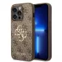 GUESS DŪklas Guess GUHCP15L4GMGBR iPhone 15 Pro 6.1 ruda | rude twarde etui 4G Big Metal Logo