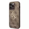 GUESS DŪklas Guess GUHCP15L4GMGBR iPhone 15 Pro 6.1 ruda | rude twarde etui 4G Big Metal Logo