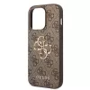 GUESS DŪklas Guess GUHCP15L4GMGBR iPhone 15 Pro 6.1 ruda | rude twarde etui 4G Big Metal Logo