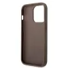 GUESS DŪklas Guess GUHCP15L4GMGBR iPhone 15 Pro 6.1 ruda | rude twarde etui 4G Big Metal Logo
