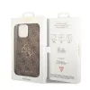 GUESS DŪklas Guess GUHCP15L4GMGBR iPhone 15 Pro 6.1 ruda | rude twarde etui 4G Big Metal Logo