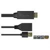 Alcasa HDMI-AD22 adapter kabla wideo 0,3 m HDMI typu A DisplayPort czarny