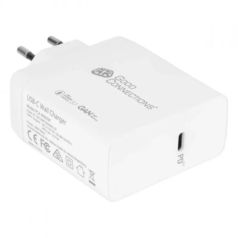 Ładowarka do urządzeń mobilnych Alcasa PCA-W005W Uniwersalna Biała AC Szybkie ładowanie