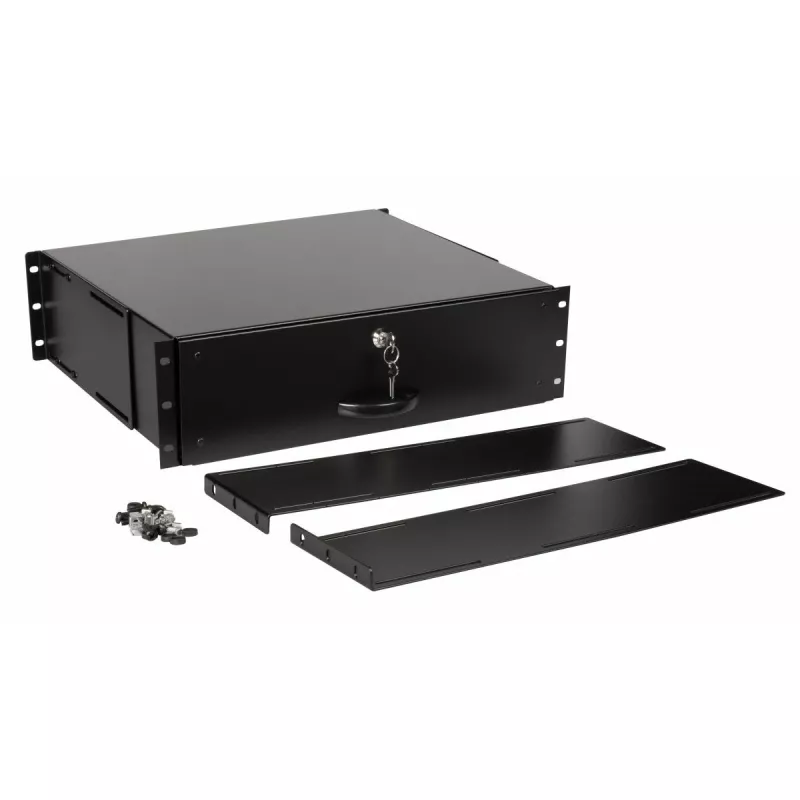 Szuflada Equip Lockable Drawer 19' 3U RAL9005 Czarna