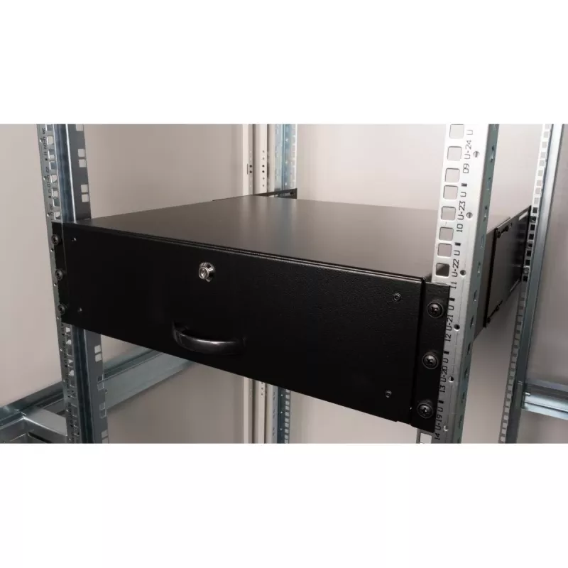 Szuflada Equip Lockable Drawer 19' 3U RAL9005 Czarna