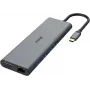 Stacja dokująca i replikator portów Akasa AK-CBCA28-18BK przewodowy USB 3.2 Gen 1 (3.1 Gen 1) Type-C czarny - szary (AK-CBCA28-18BK)