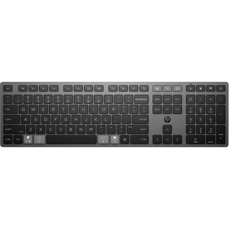 Klawiatura bezprzewodowa HP 720 Multi-Device Rechargeable, pełnowymiarowa, USB, Bluetooth