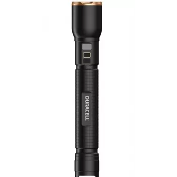 Latarka Duracell DF4000R czarna — ręczna latarka akumulatorowa, kompaktowa konstrukcja
